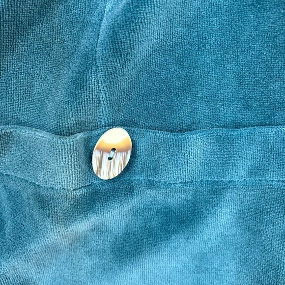 SomeWhat Funky Vintage Turquoise Velour Maxi Skirt and Top Set, Sizes M, L - Picture 8 of 12